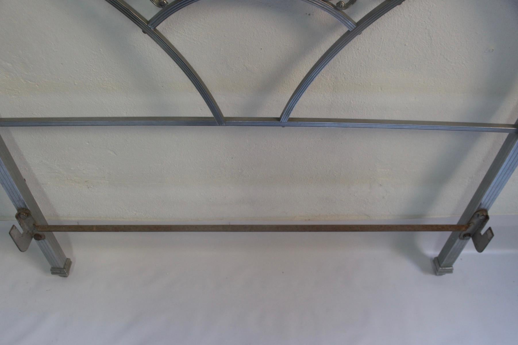 1930s  Art Deco Single Chrome Bed Headboard and Foot Part For Sale 9