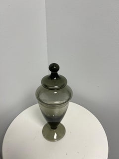 1930s Art Deco Smoked Glass Apothecary Jar