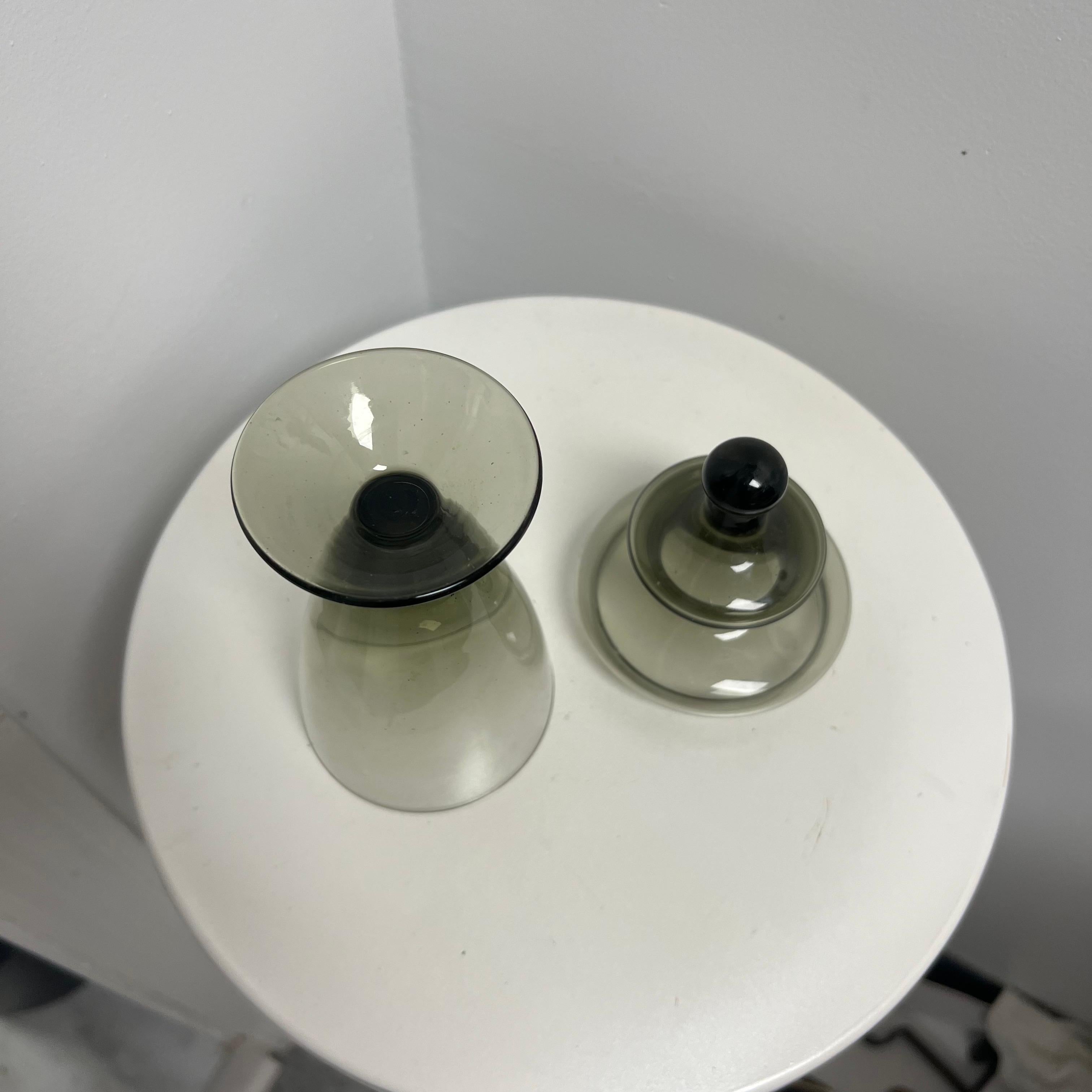 1930s Art Deco Smoked Glass Apothecary Jar 2