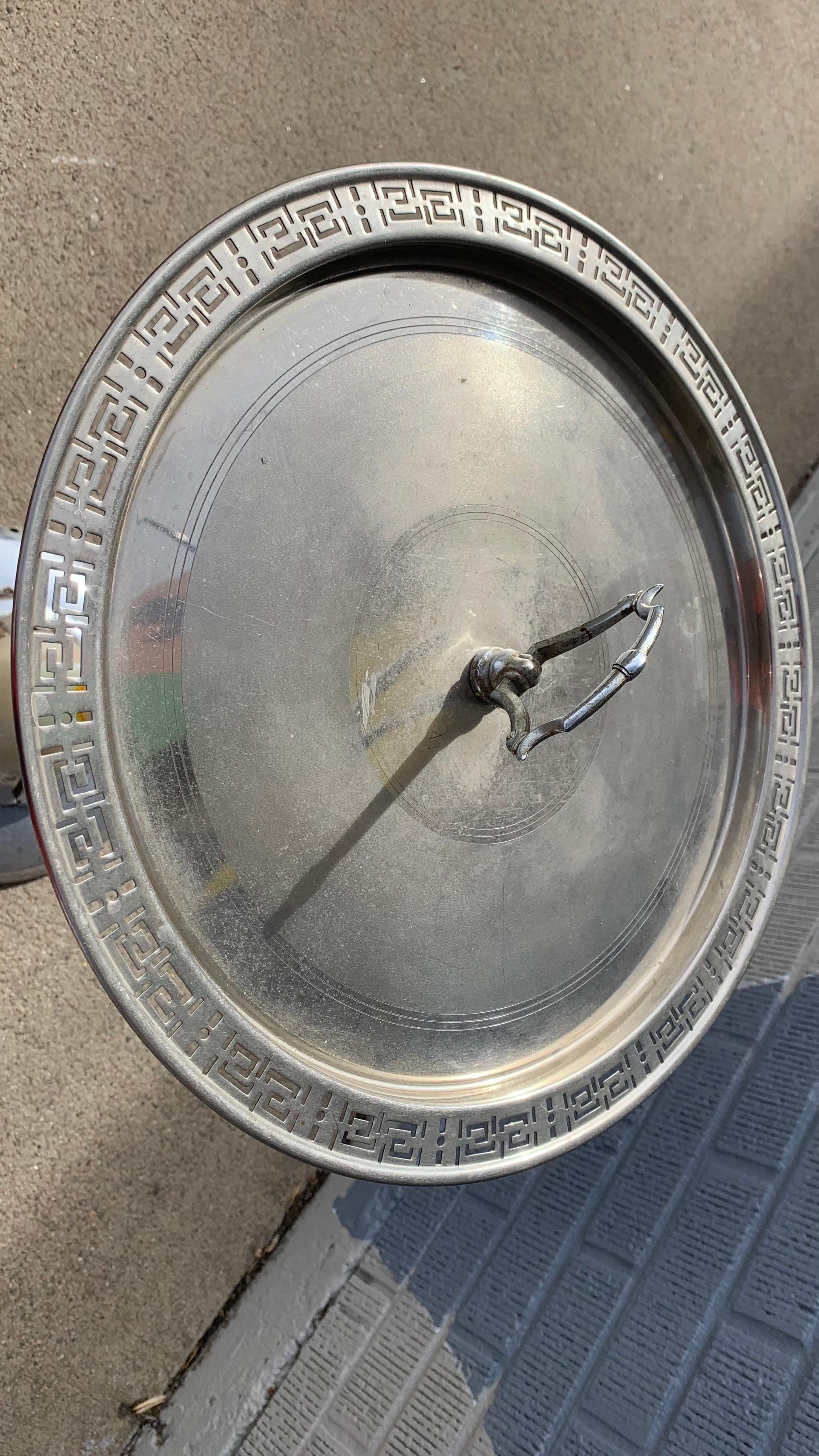 1930s Art Deco Smoking Stand With Marbled Bakelite Stem by Manning-Bowman & Co Bon état - En vente à Wheat Ridge, CO
