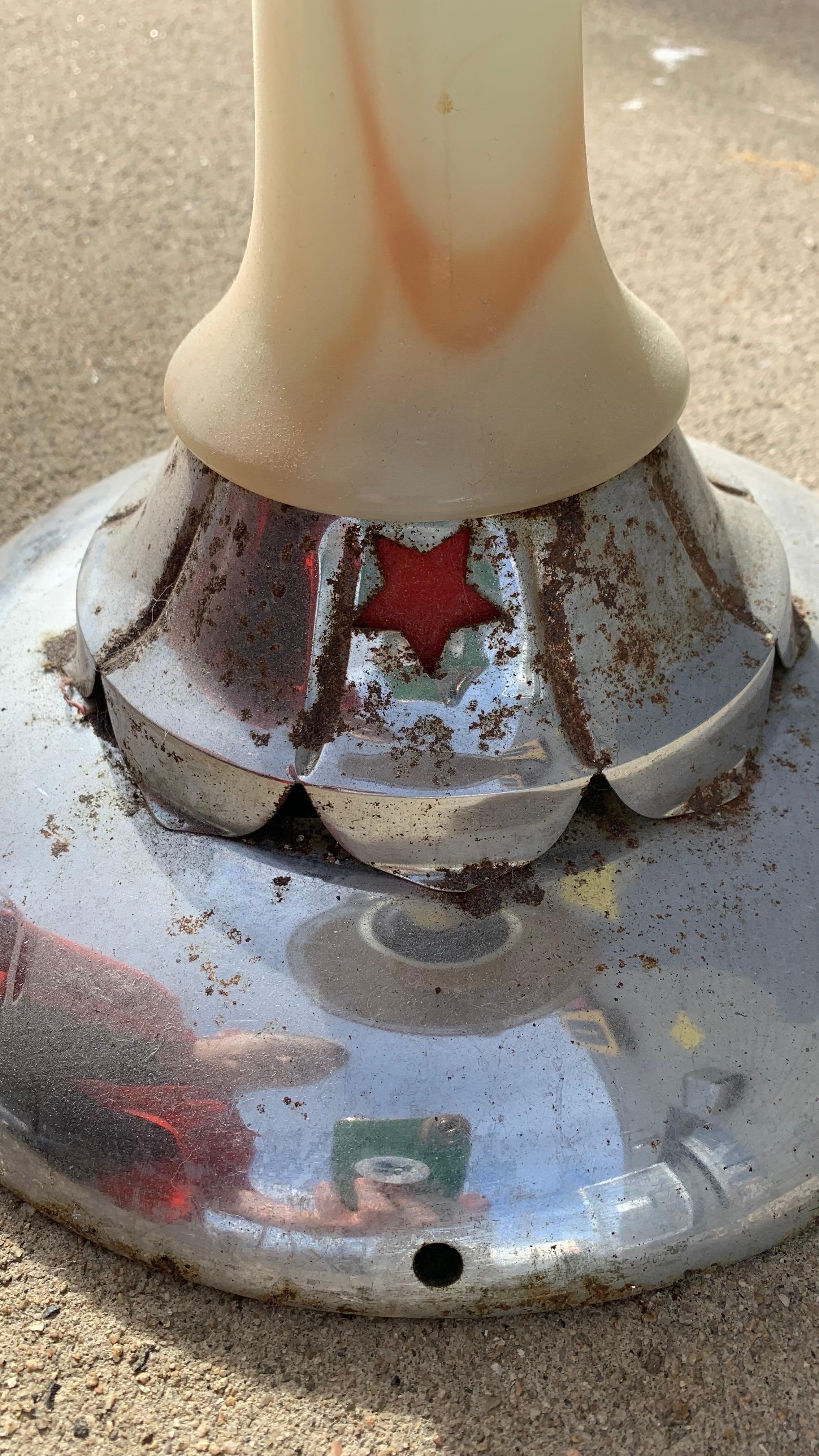 Métal 1930s Art Deco Smoking Stand With Marbled Bakelite Stem by Manning-Bowman & Co en vente