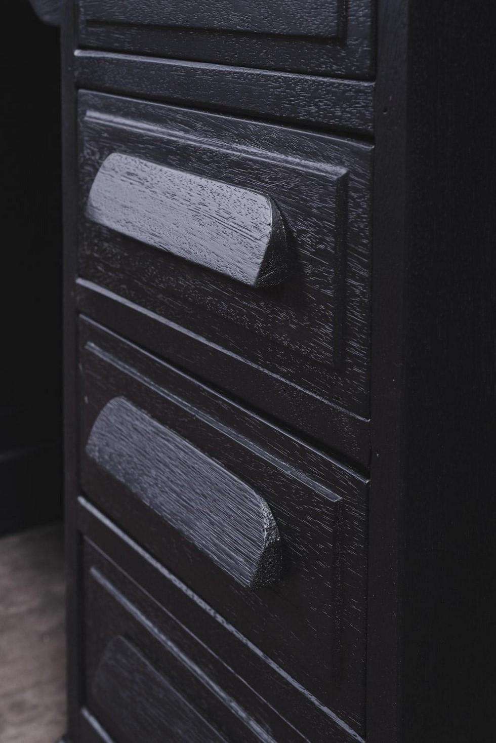 wooden desk black