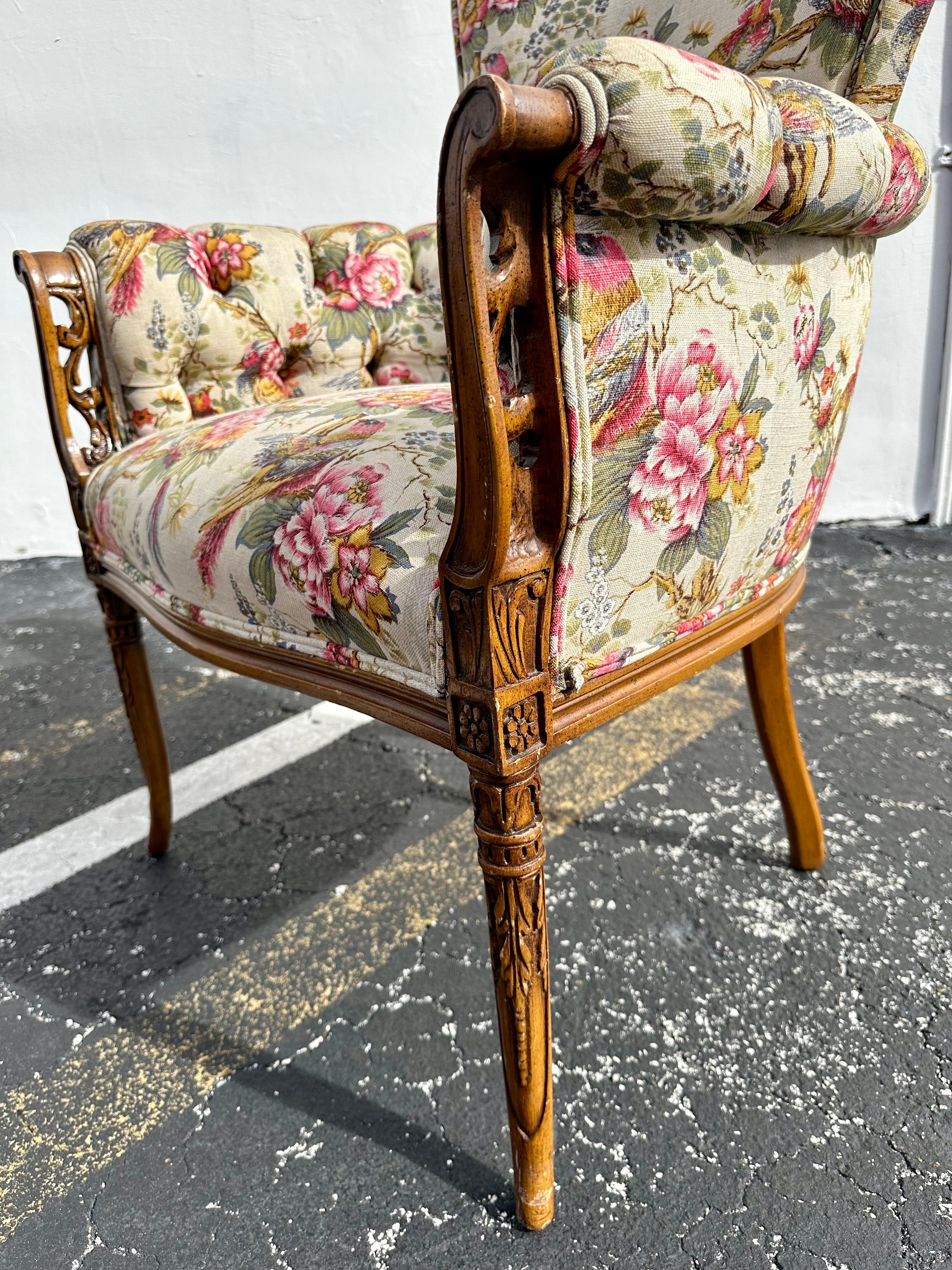 Sedie botaniche Schumacher in legno intagliato dorato degli anni '30, Set di 2 in vendita 4