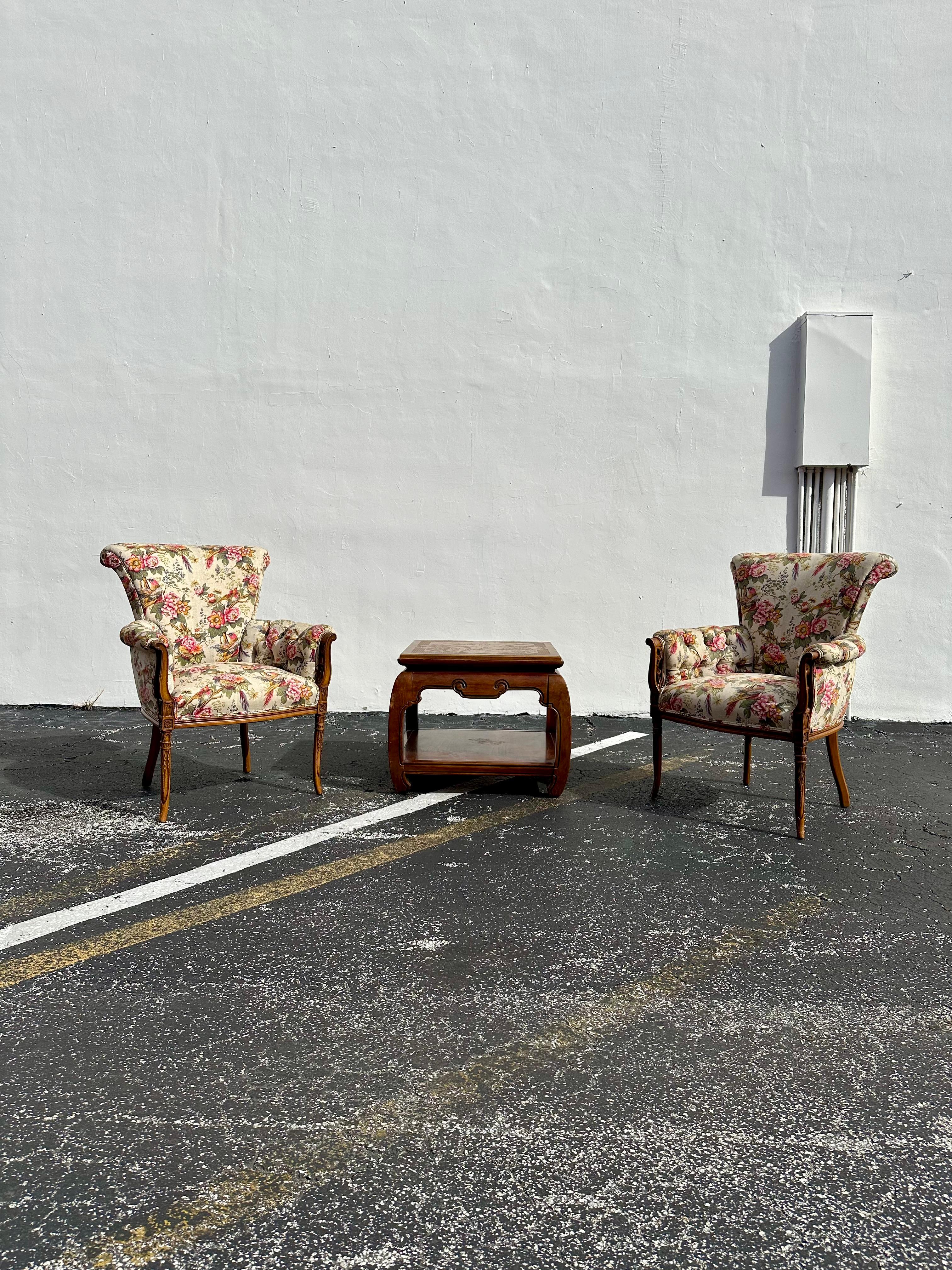 Sedie botaniche Schumacher in legno intagliato dorato degli anni '30, Set di 2 in vendita 5