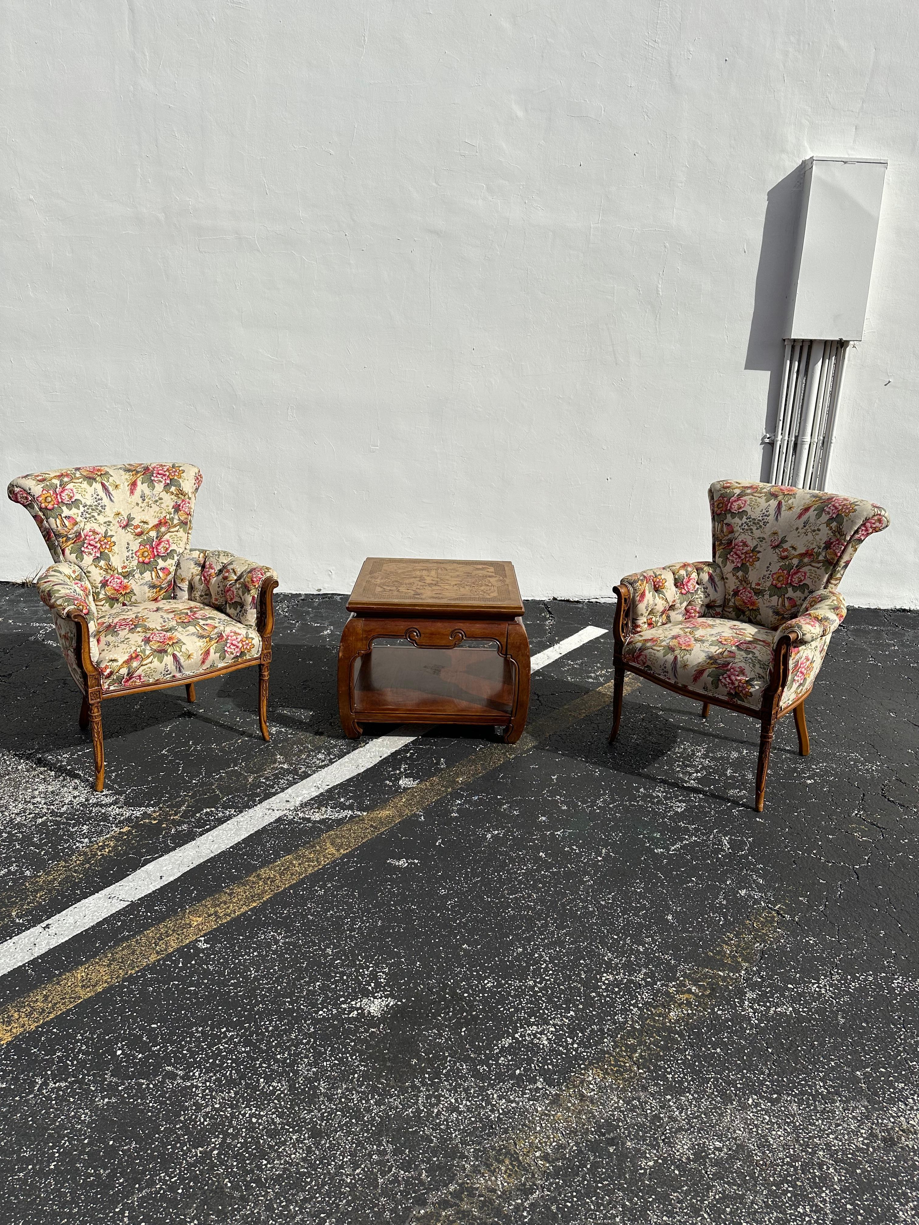 Sedie botaniche Schumacher in legno intagliato dorato degli anni '30, Set di 2 in vendita 6