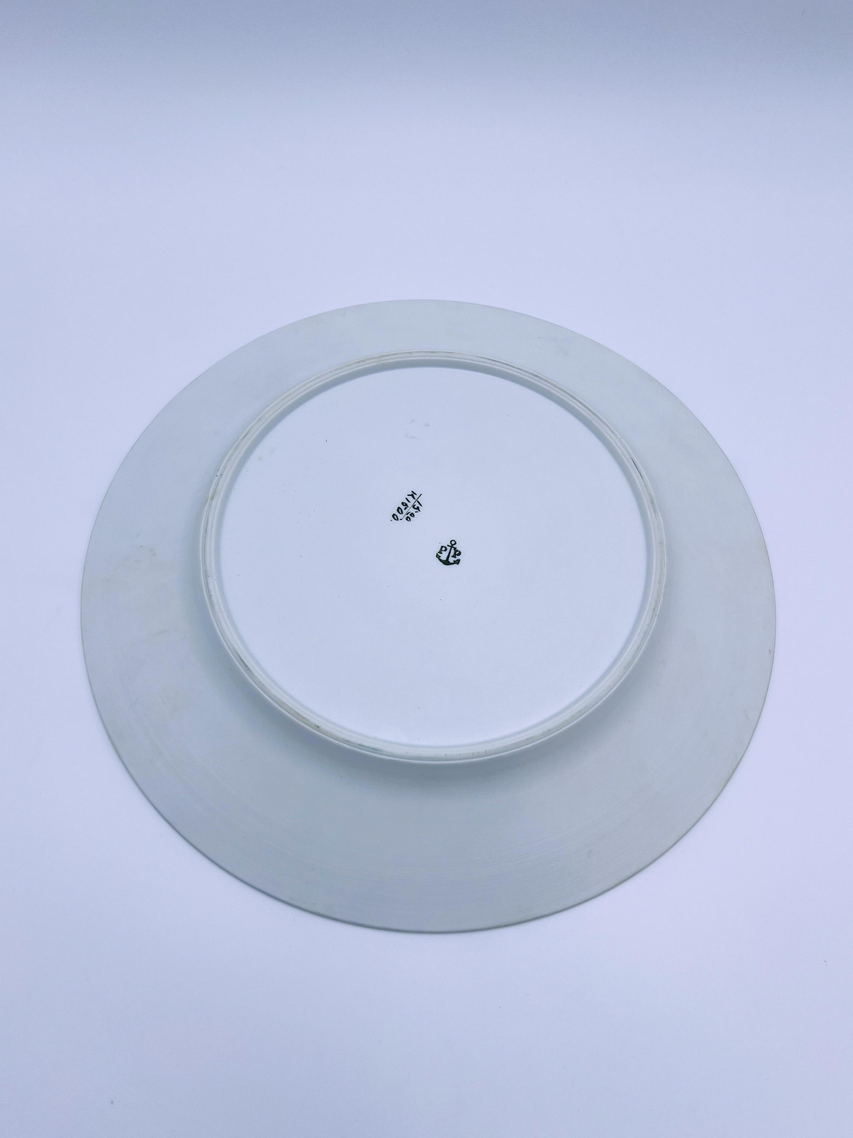 Plato de pared estilo Art Déco de los años 30 de Nora Gulbrandsen para Porsgrund Porcelain en venta 2