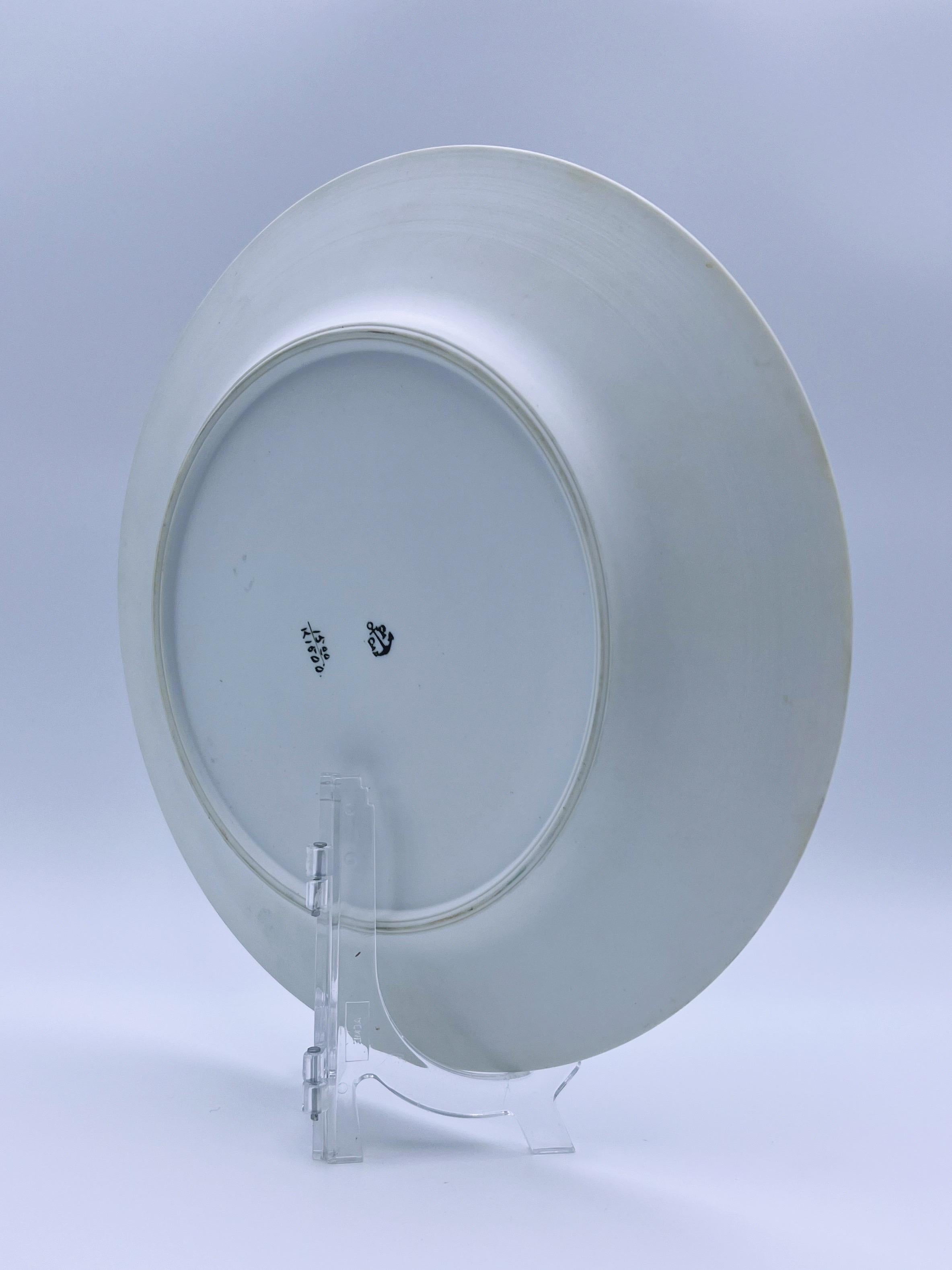 Plato de pared estilo Art Déco de los años 30 de Nora Gulbrandsen para Porsgrund Porcelain en venta 1