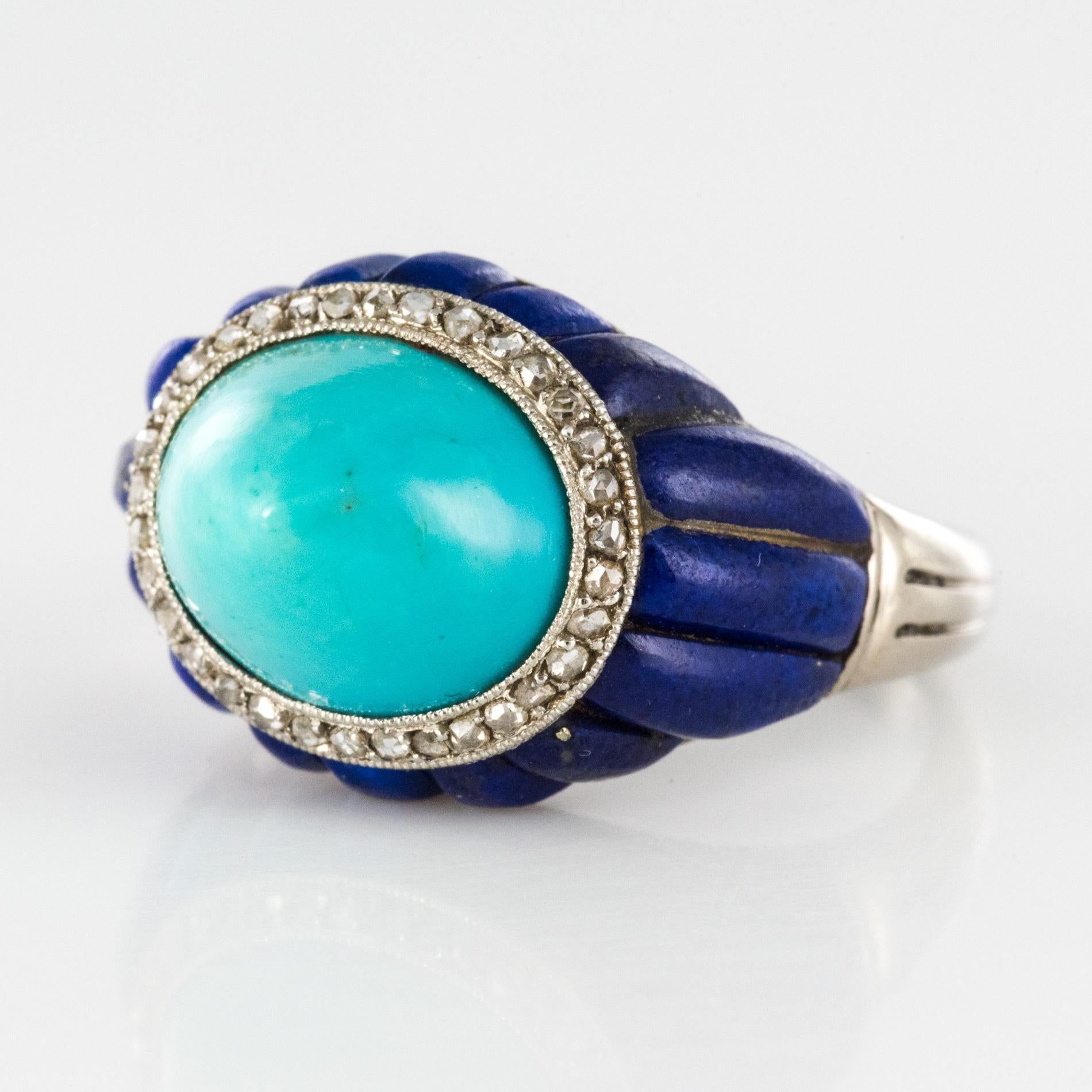 art deco turquoise ring