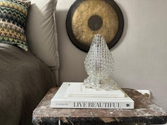 1930s Art Deco Table Lamp in Clear Murano Glass – Attributed to Ercole Barovie
