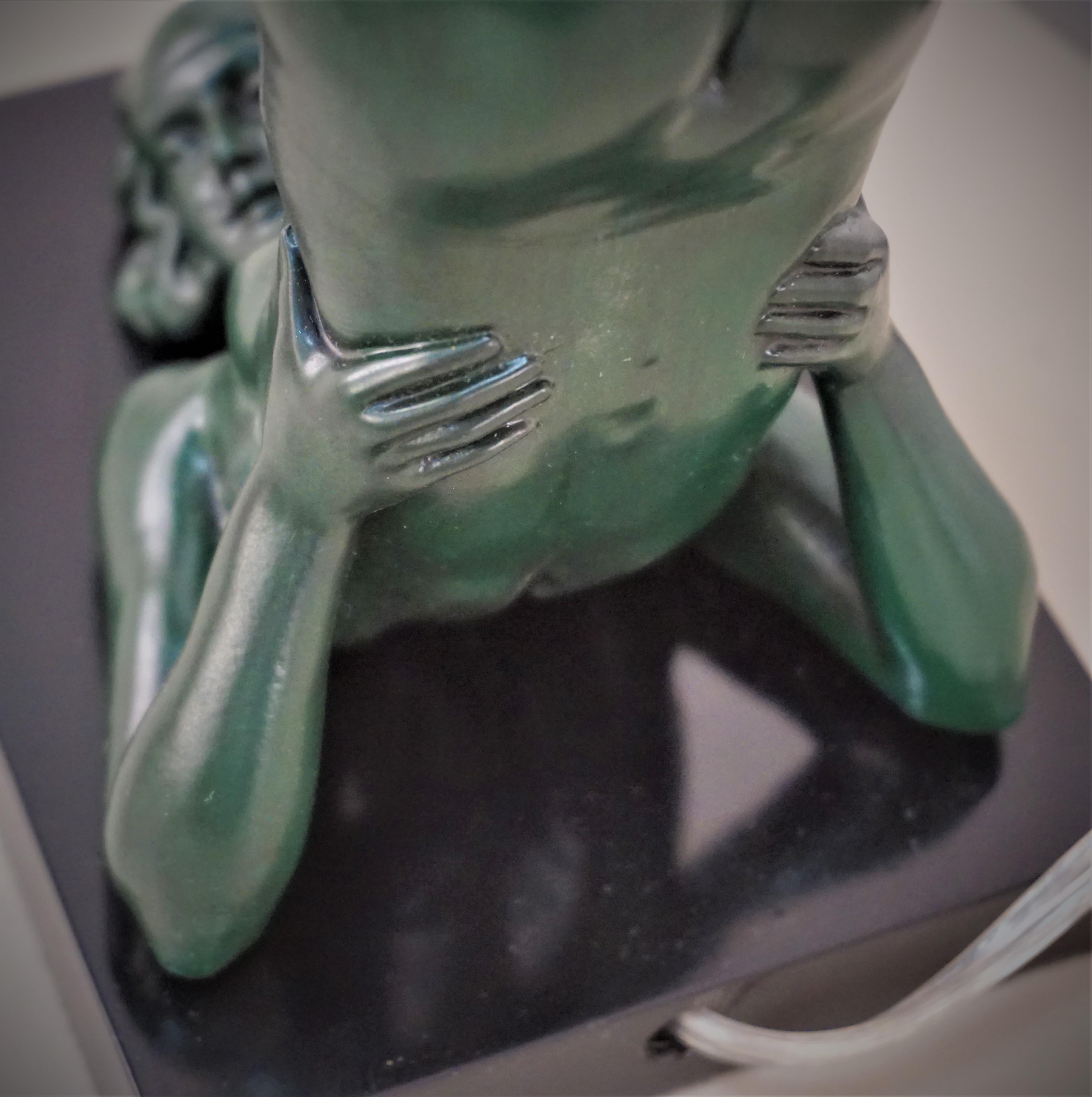 1930's Art Deco Table Lamp Lady Juggler 1