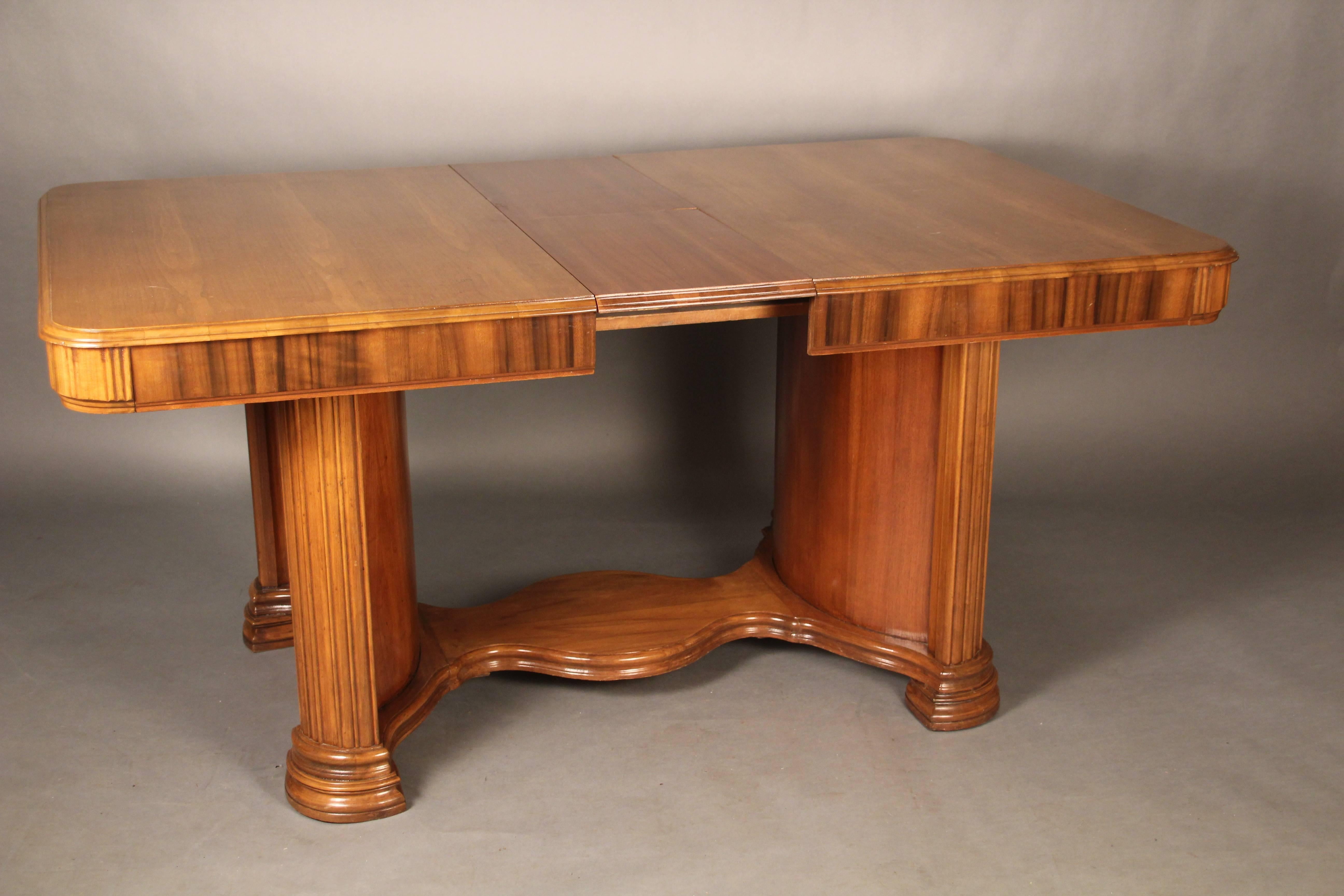 Mid-20th Century 1930s Art Deco Table with One Leaf For Sale
