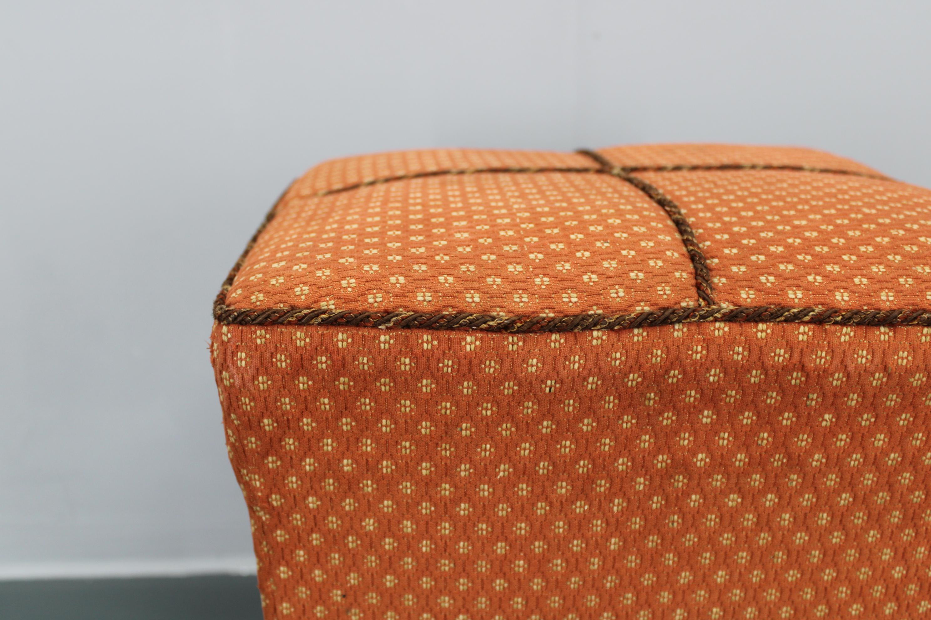 Mid-20th Century 1930s Art Deco Tabouret, Czechoslovak For Sale