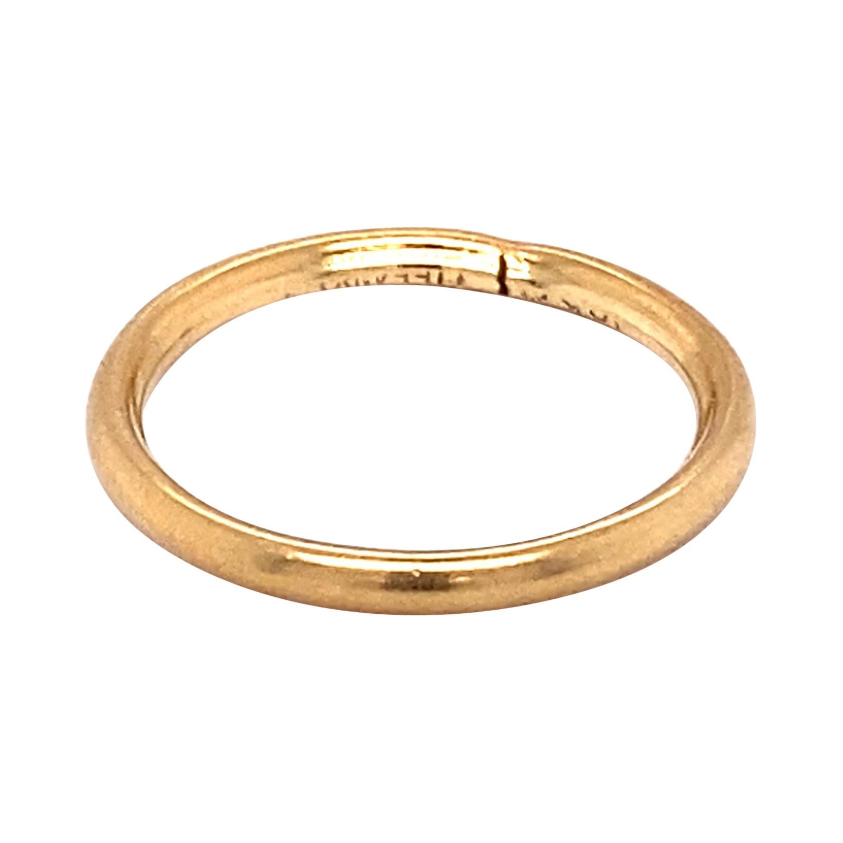 1930s Art Deco Tiffany & Co. 18 Karat Yellow Gold Band Ring For Sale