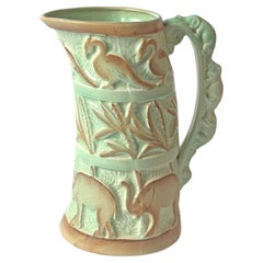 1930s Art Deco Tropical Style Ceramic Jug by Burleigh Ware, Burgess & Leigh