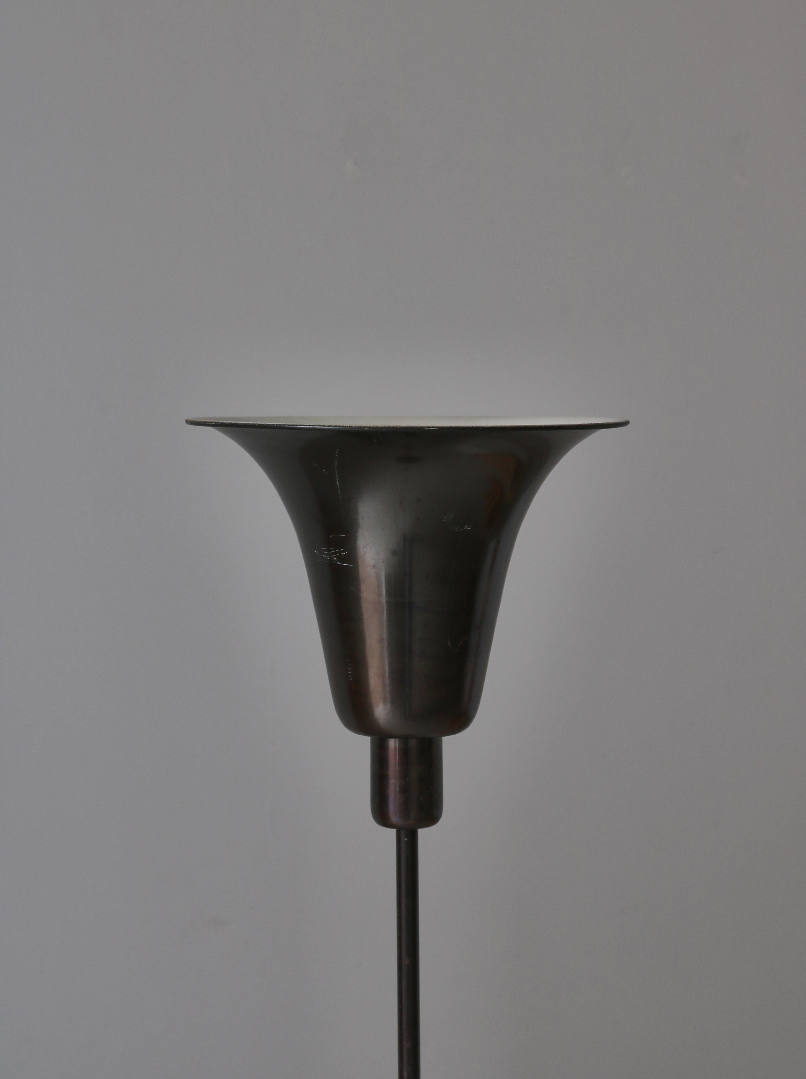 Danish 1930s Art Deco Uplight Floor Lamp Louis Poulsen, Copenhagen For Sale