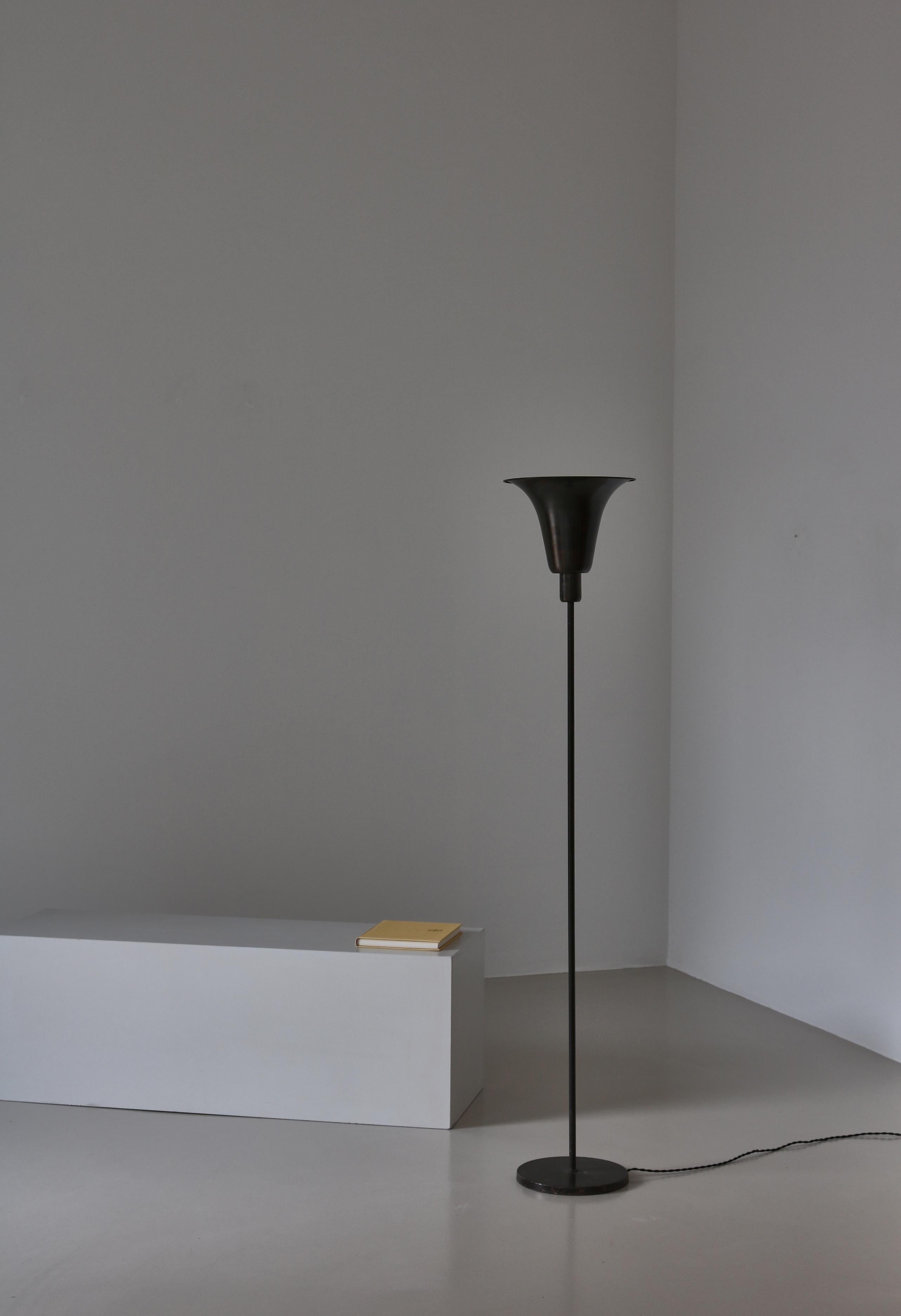 Mid-20th Century 1930s Art Deco Uplight Floor Lamp Louis Poulsen, Copenhagen For Sale