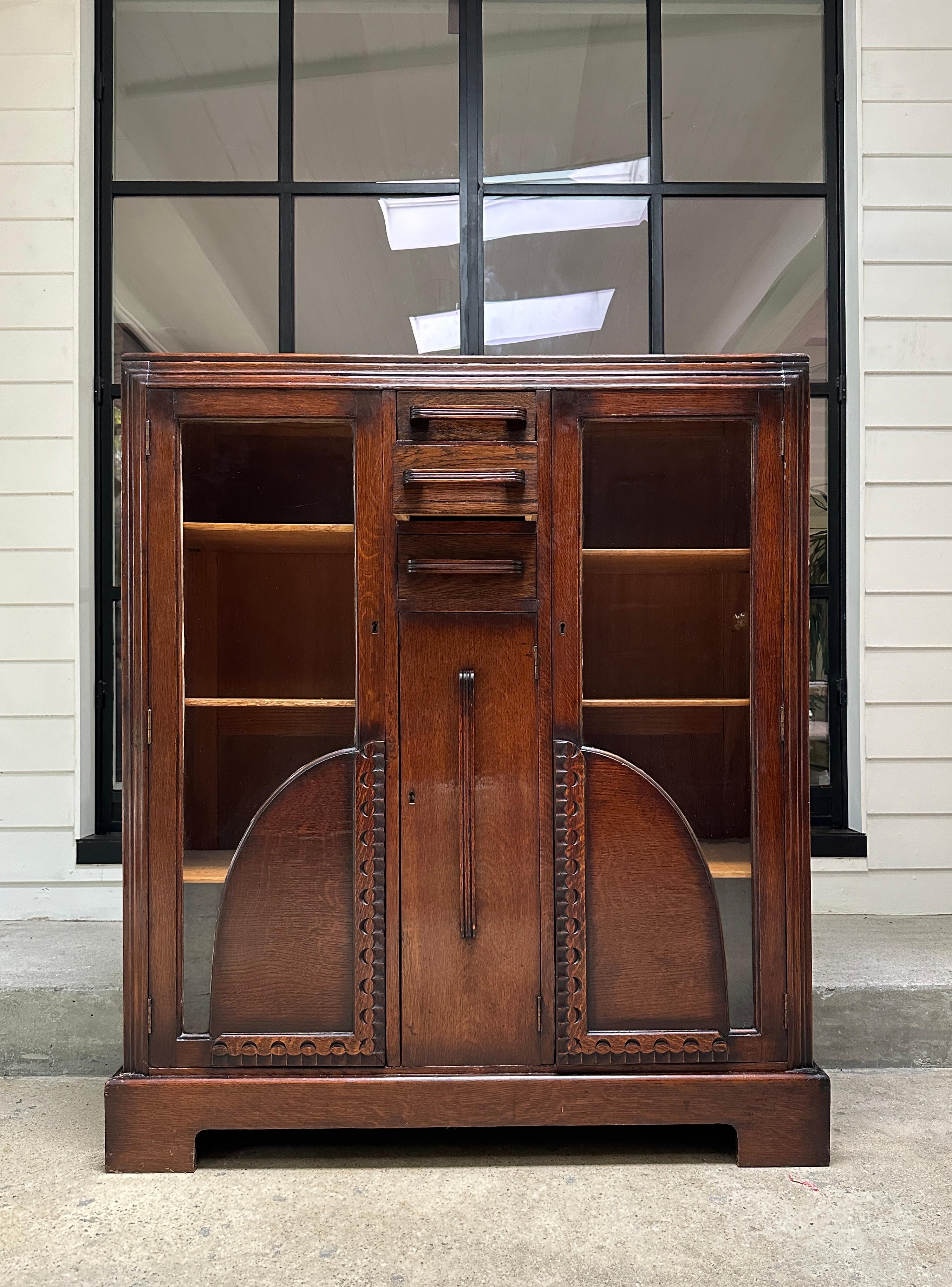 1930s art deco vitrine cabinet 1