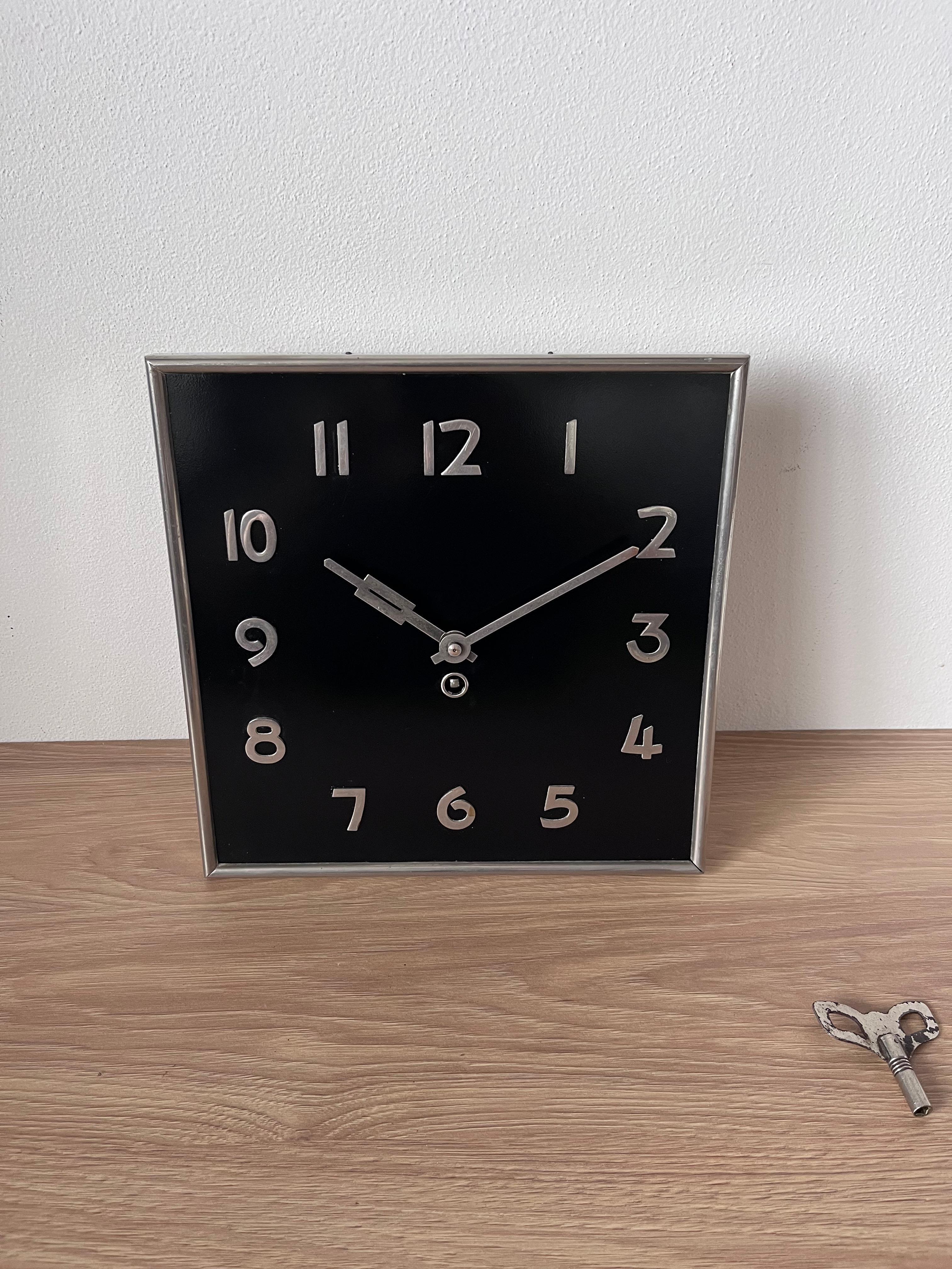 1930s art deco wall clock