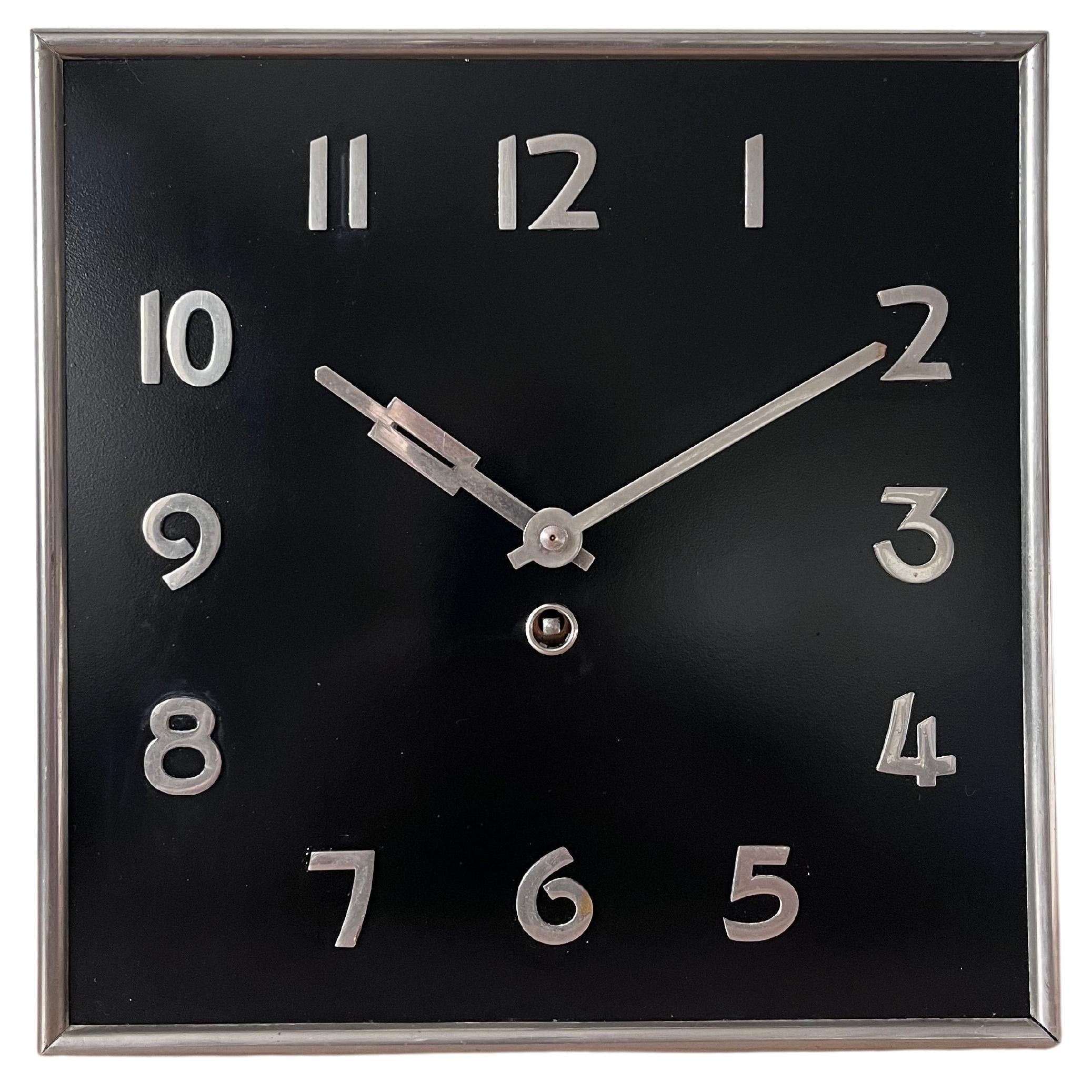 1930s Art-Deco wall clock, Germany  For Sale