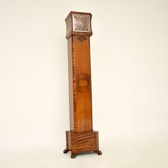 1930's Art Deco Walnut Long Case Grandmother Clock