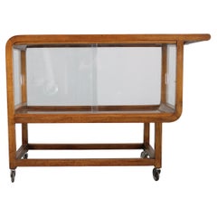 Carrello da portata in noce Art Deco degli anni '30, Cecoslovacchia