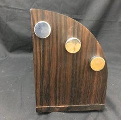 A 1930s High Quality Art Deco Wood and Chromed Metal French Desk Set