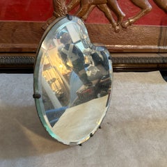 1930er Jahre Art Deco Holz und Glas Italienisch Palette Tisch Spiegel von L. Fontana