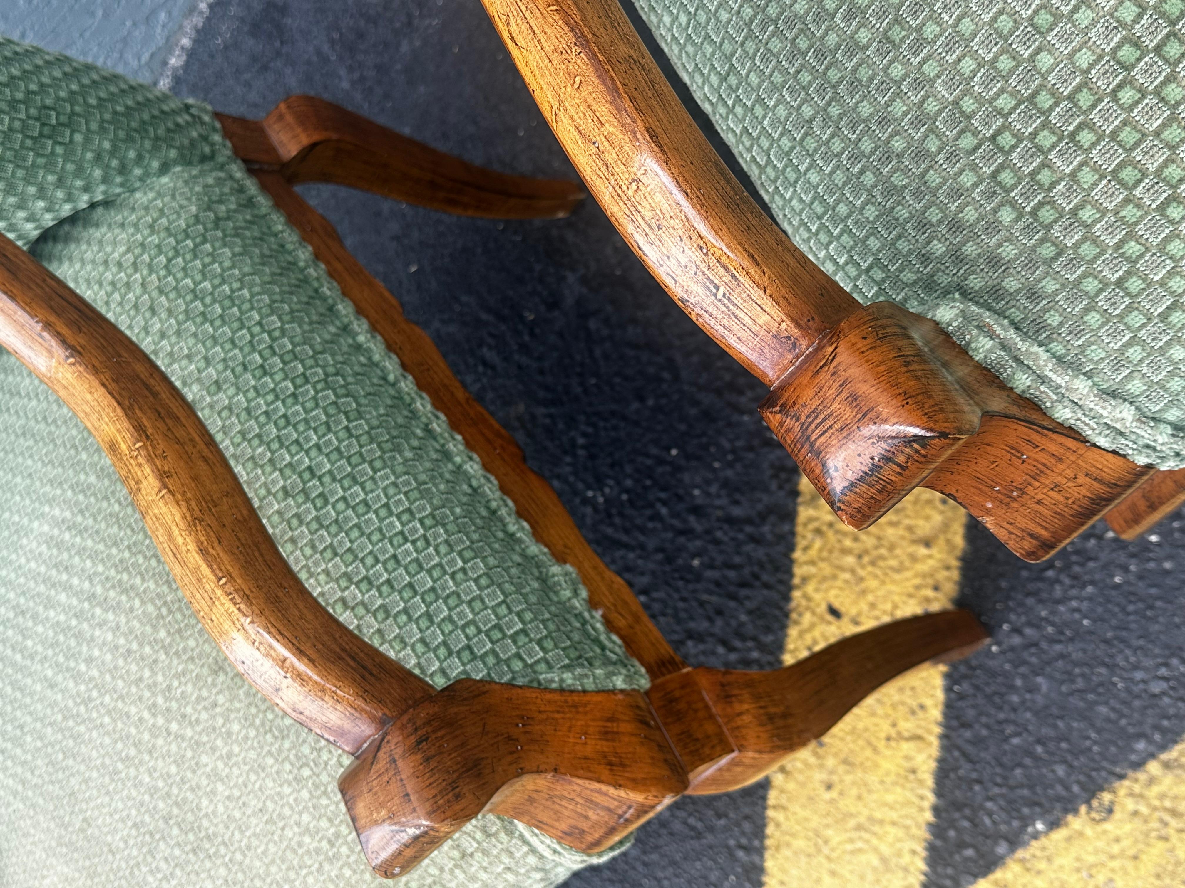 Poltrone smerlate in legno Artful Green, The Artful Green, Set di 2, 1930 in vendita 7