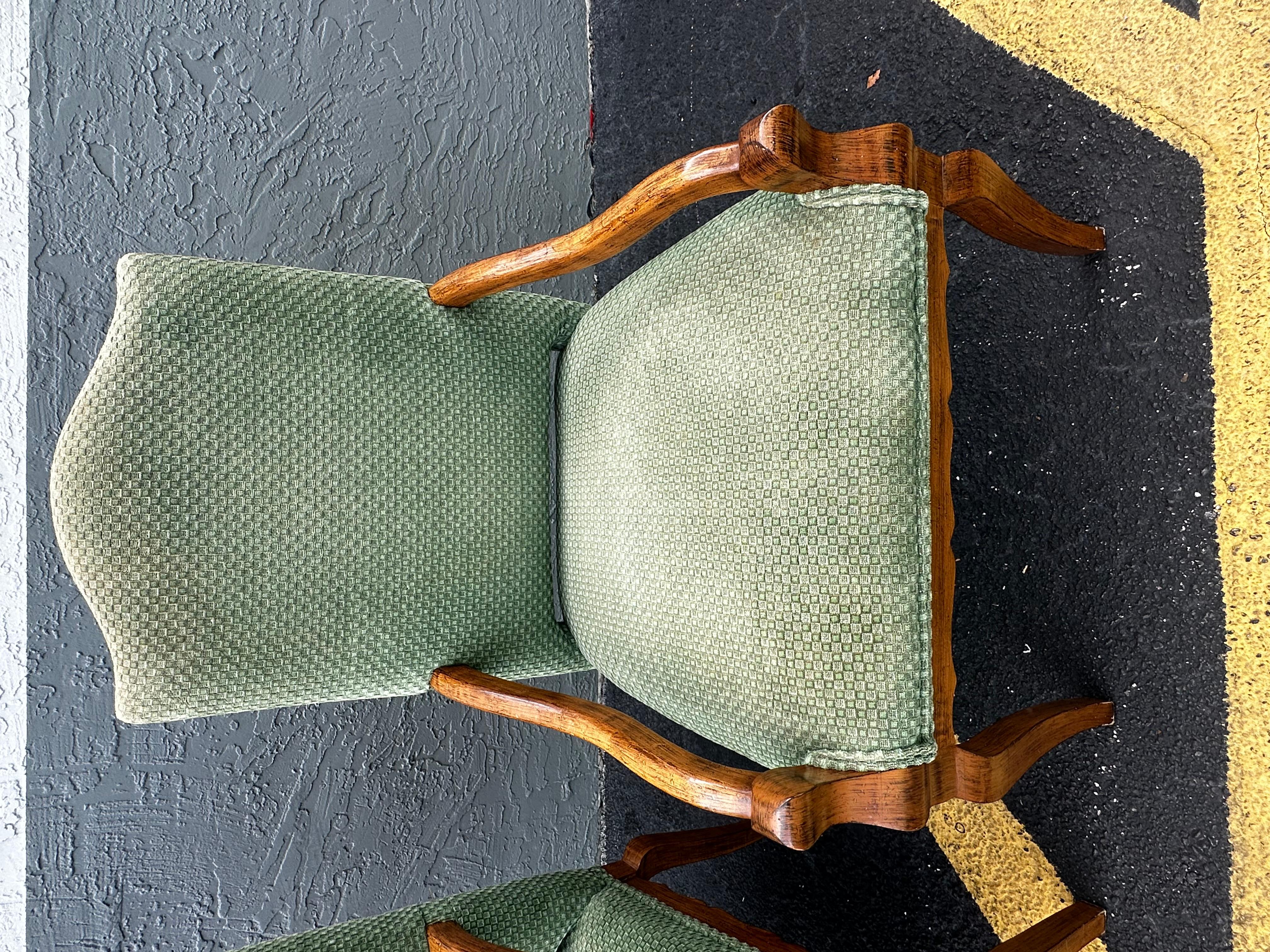 Poltrone smerlate in legno Artful Green, The Artful Green, Set di 2, 1930 in vendita 2