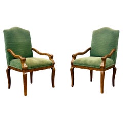 Poltrone smerlate in legno Artful Green, The Artful Green, Set di 2, 1930