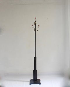 1930s Art Deco Wooden Floor Coat Rack