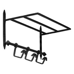 1930s Art Deco wrought iron coat rack