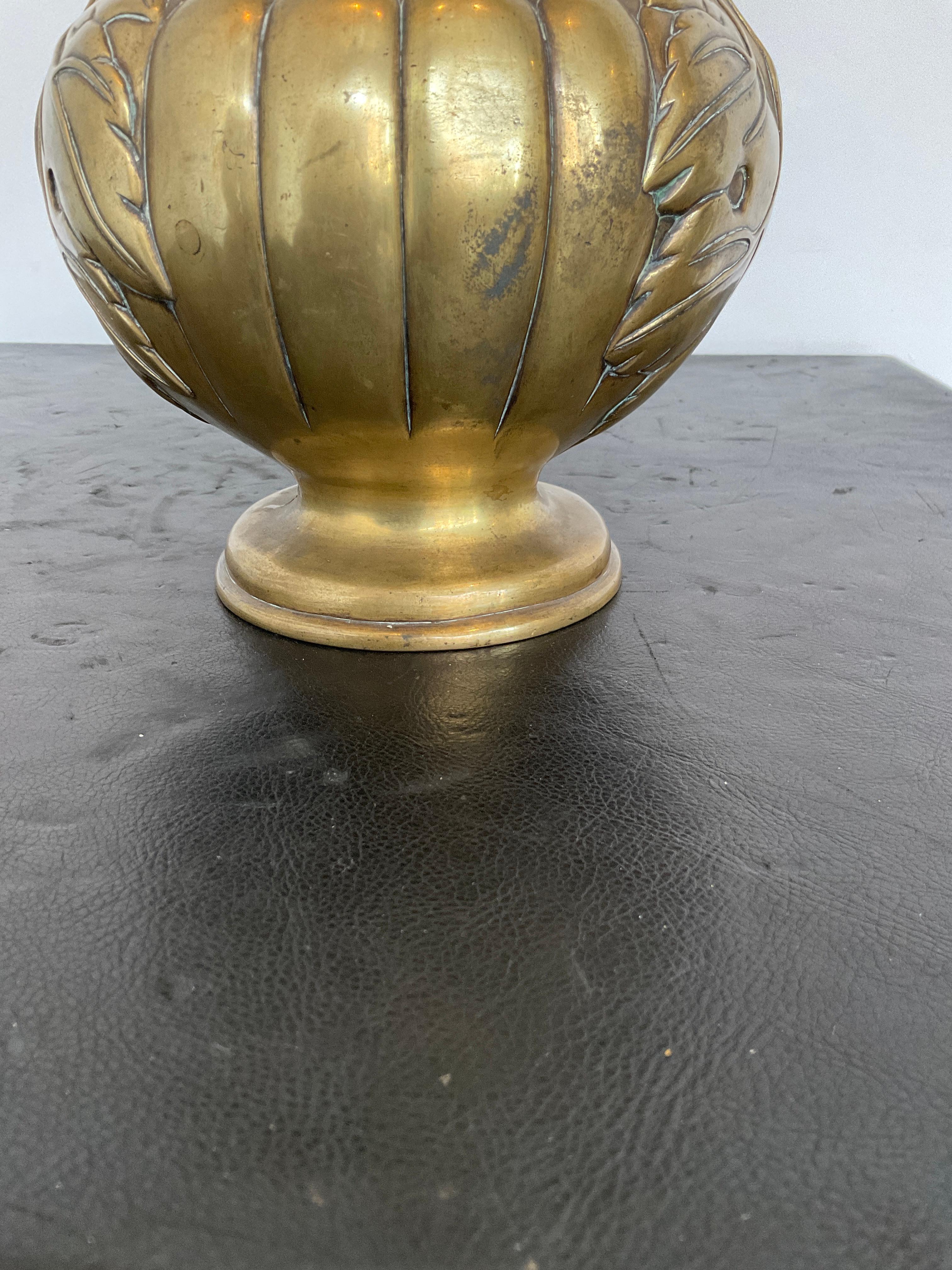 1930s Art Nouveau Bronze Vase For Sale 5