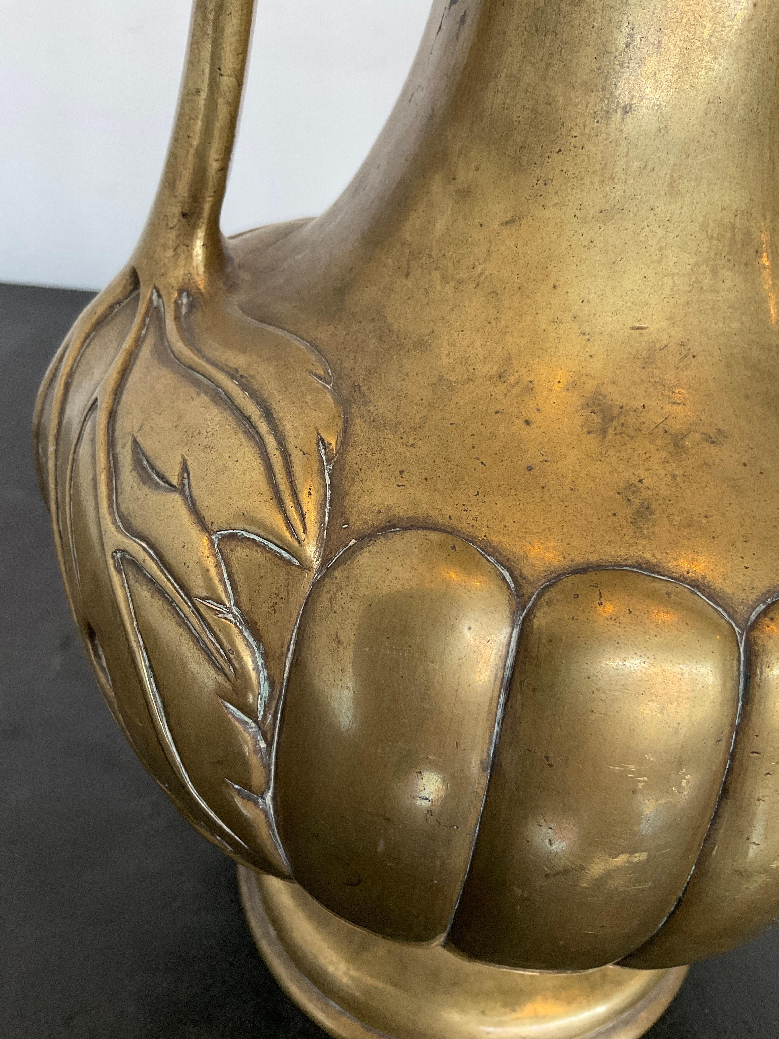 1930s Art Nouveau Bronze Vase For Sale 6