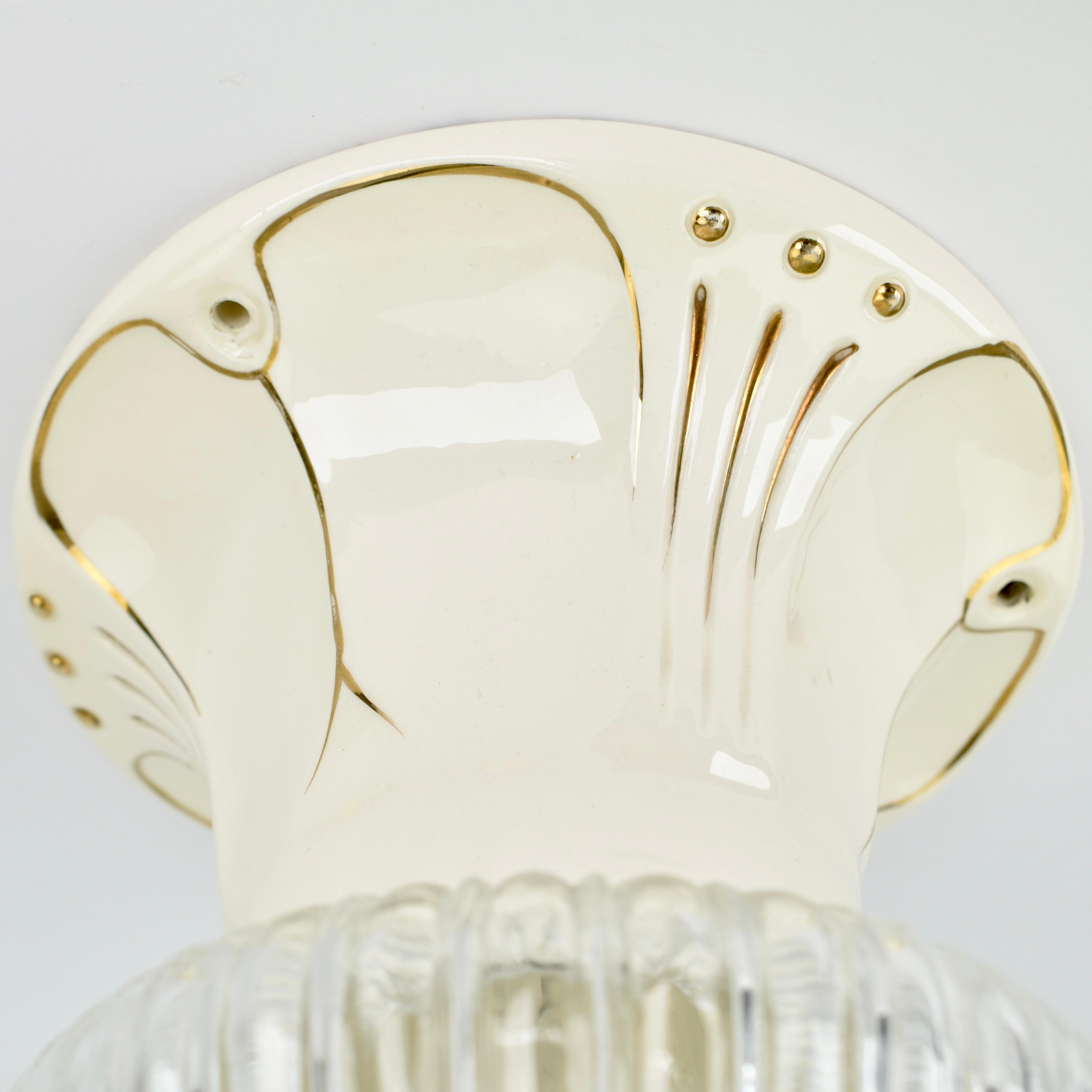 1930s Art Nouveau Flush Mount by Julius Dressler For Sale 2