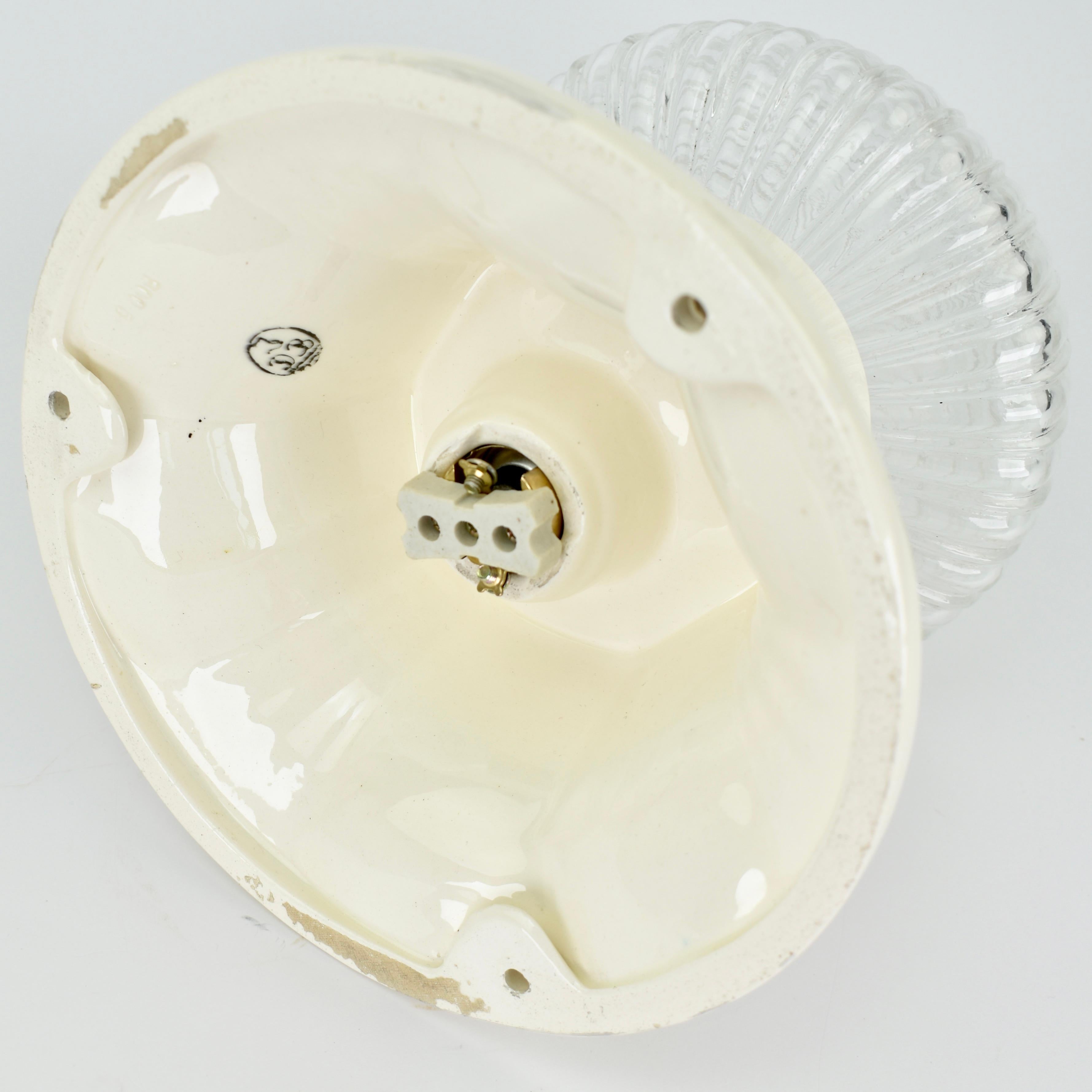1930s Art Nouveau Flush Mount by Julius Dressler For Sale 3