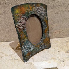 1930s Art Nouveau Pewter Picture Frame Mexico