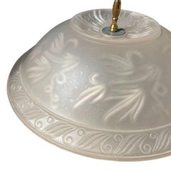 1930s Art Nouveau Pink Flush Ceiling Light