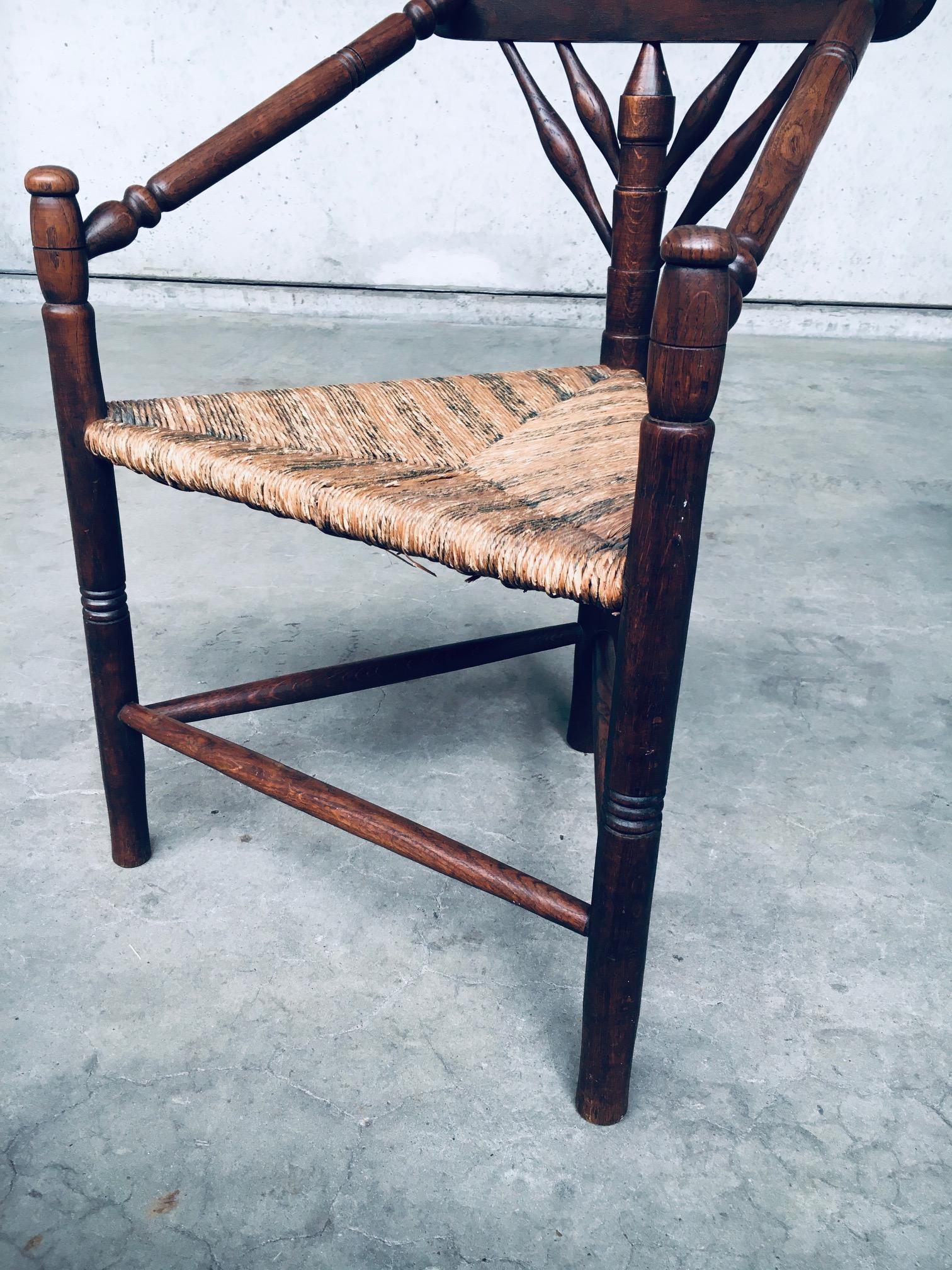 1930's Artisan Made Monk Model Three legged Side Chair For Sale 5