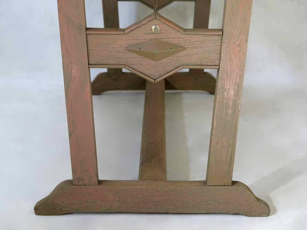 20ième siècle Table de bar Arts & Crafts des années 1930 avec plateau en marbre de France en vente