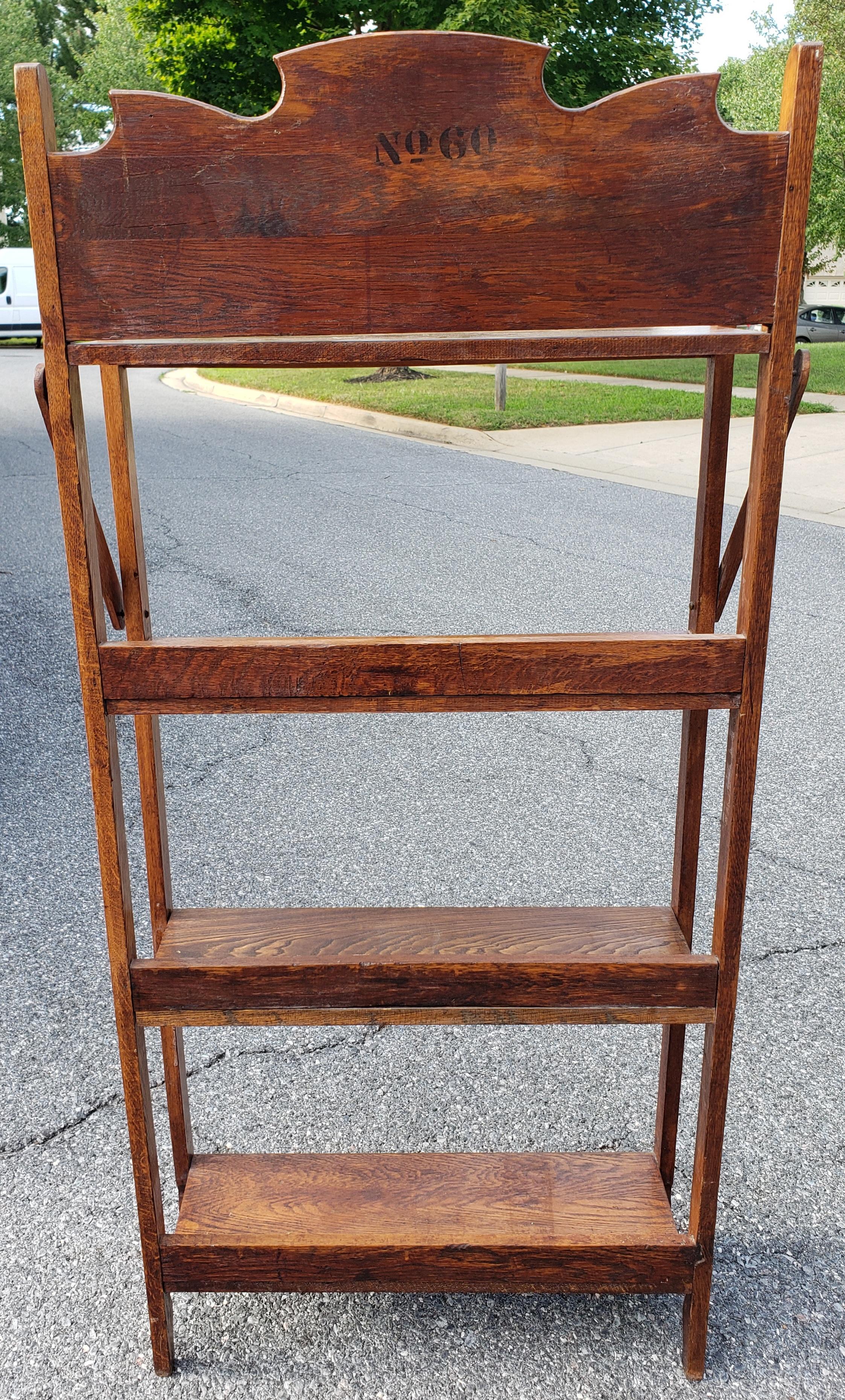 20th Century 1930s Arts and Craft Oak Folding Etagere / Bookcase  For Sale