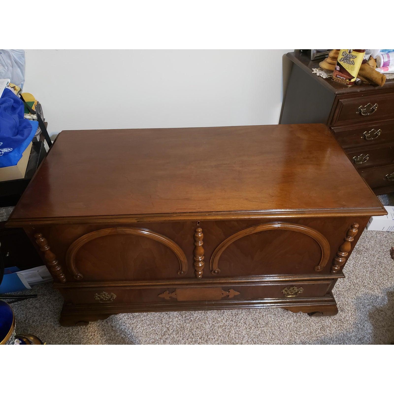 Art Deco 1930s Arts Deco Cavalier Solid Mahogany and Maple Cedar Chest