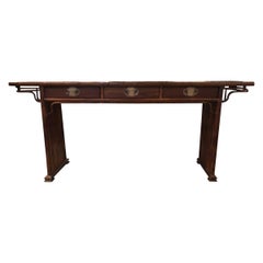 1930s Asian Bamboo Console Table