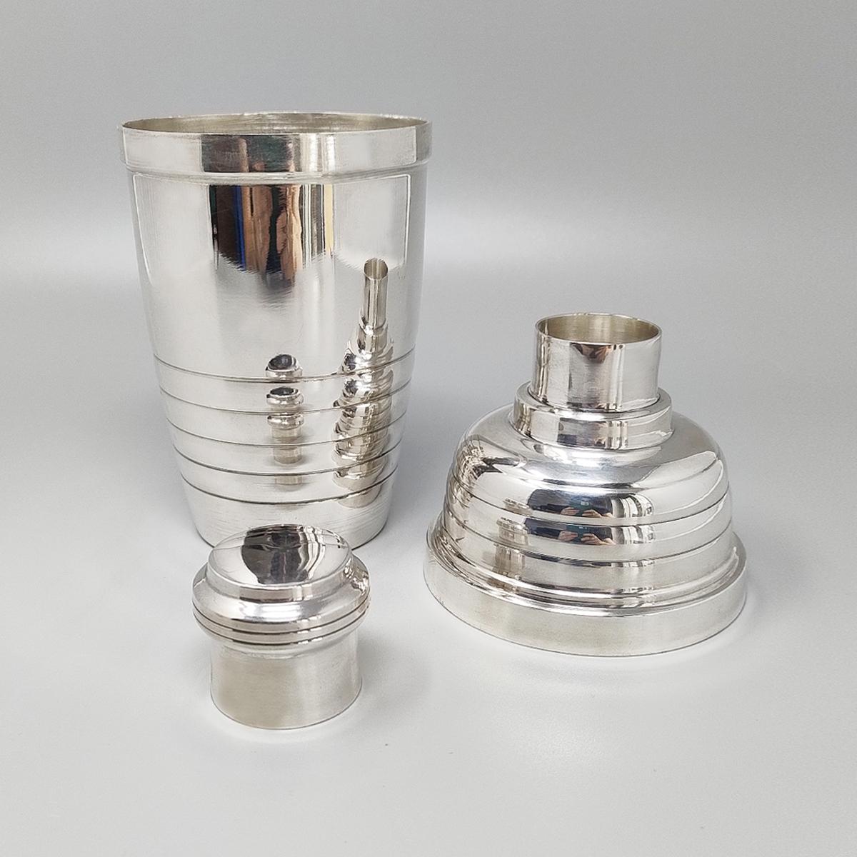 Italiano 1930 Stupefacente Shakers da cocktail Art Deco di Embe. Prodotto in Italia in vendita