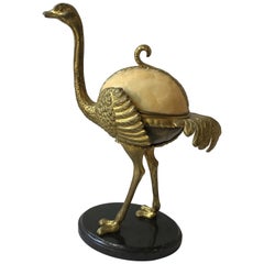 1930s Austrian Brass Ostrich Box