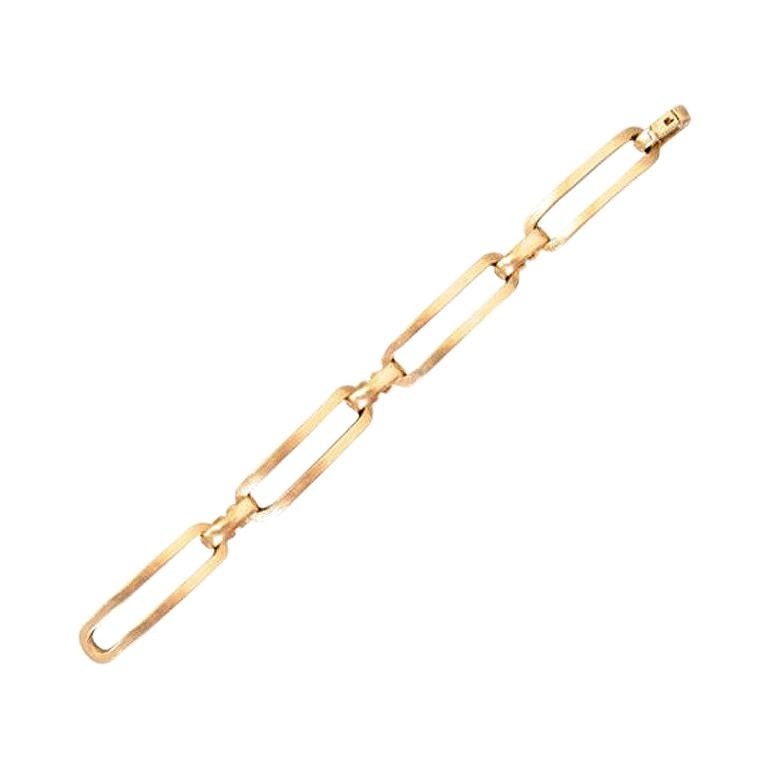 1930
s Austrian Gold Link Bracelet with Hallmarks and Initials