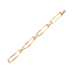 1930's Austrian Gold Link Bracelet with Hallmarks and Initials
