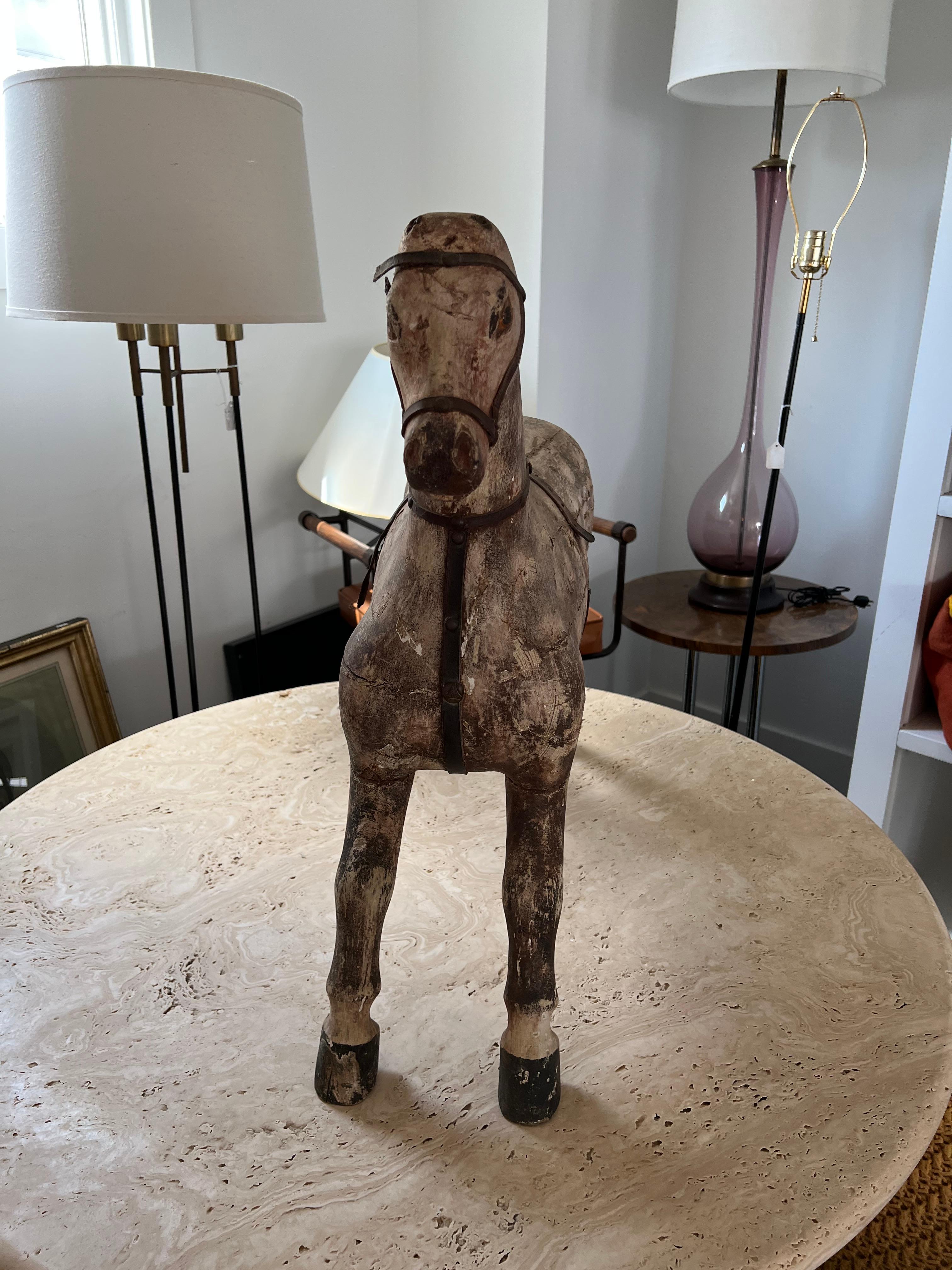 1930s Austrian Horse Toy In Fair Condition For Sale In Sag Harbor, NY