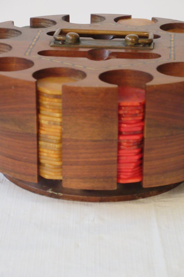 1930s Bakelite Poker Chip Set at 1stDibs vintage bakelite poker chips