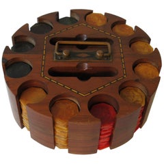 1930s Bakelite Poker Chip Set
